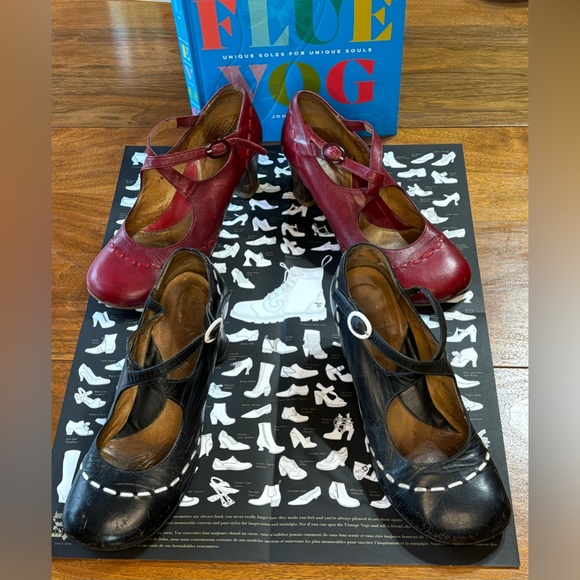 John Fluevog Operetta Malibran Red AND Black Heels Size 10 Project Shoes (2 prs) - Picture 2 of 16